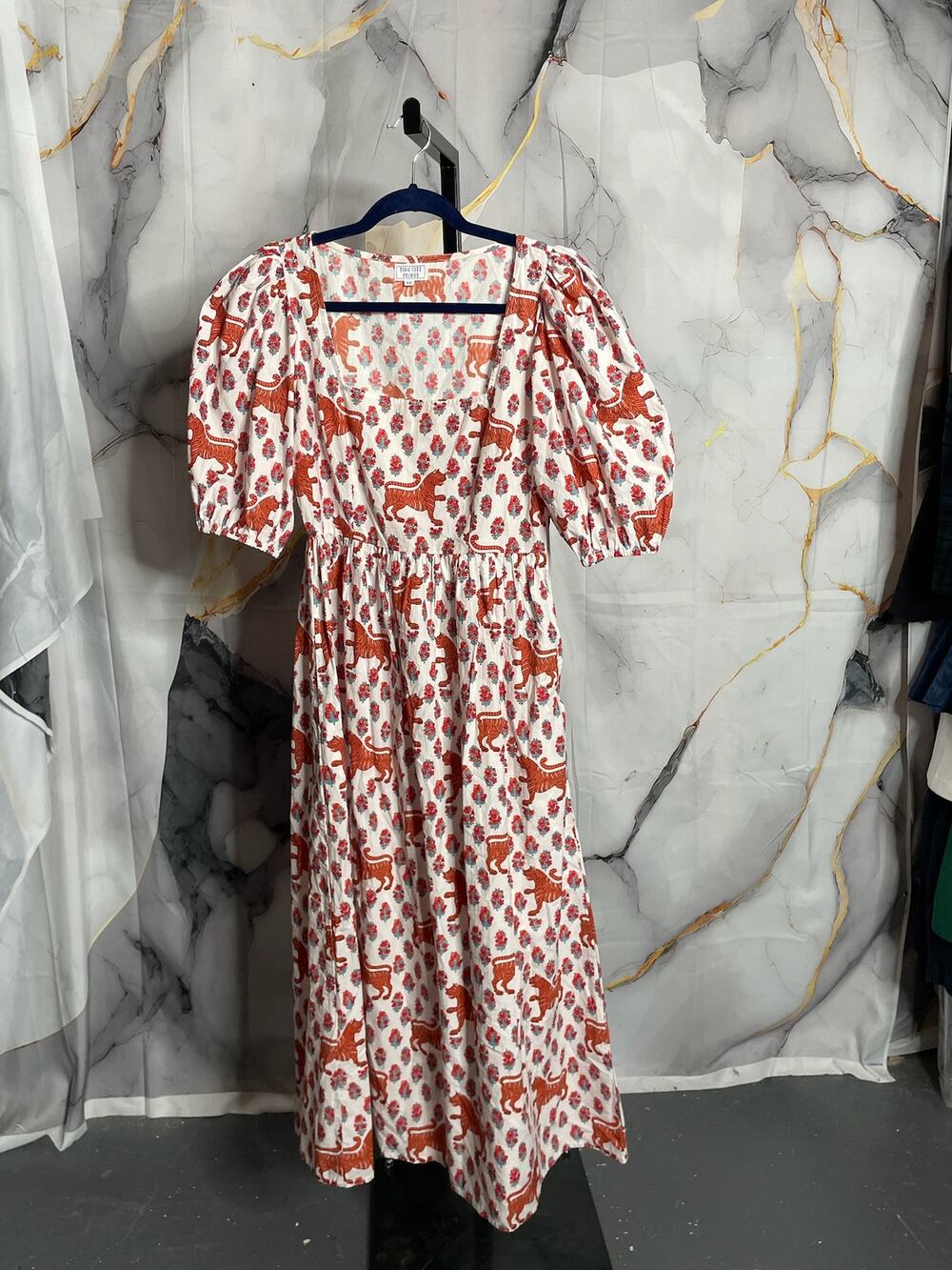 Pink City Prints Tiger Print Dress XS